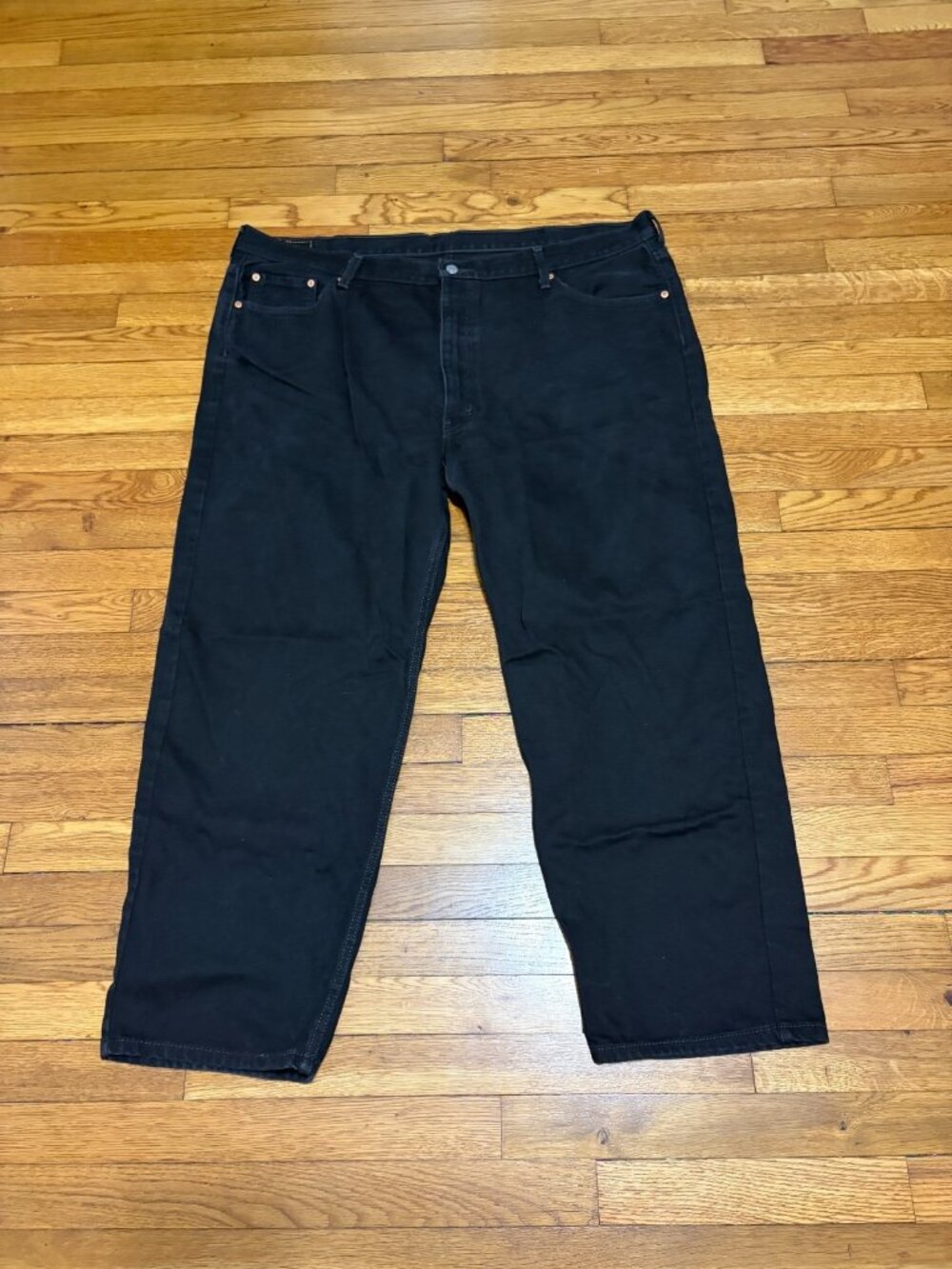 Levi's Mens 550 Jeans Sz 48x30 Relaxed Fit Y2K Black Dark Wash Denim 100% Cotton